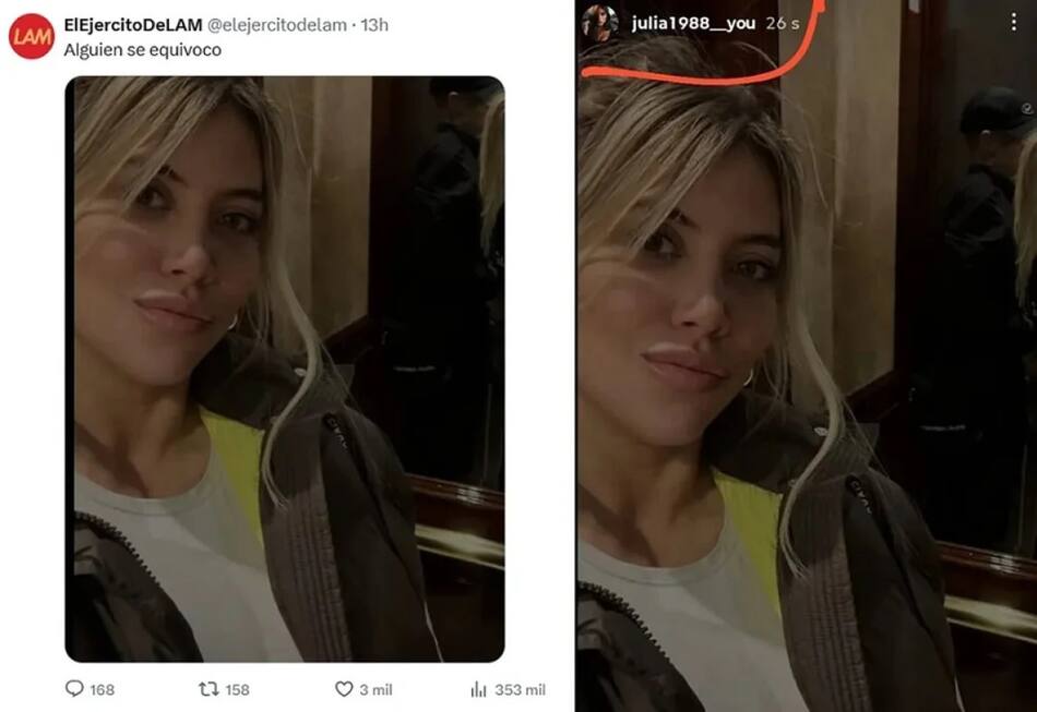 Historias de Wanda Nara. Foto NA