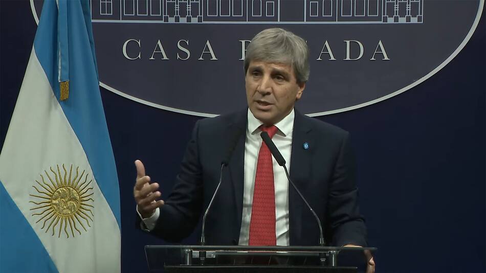 El Gobierno presentó hoy el "Plan de Reparación Histórica de los Ahorros de los Argentinos". FOTO: Luis CAputo, CAPTURA VIDEO/NA