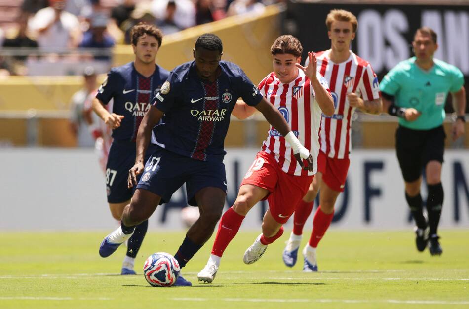 Julián Álvarez, PSG vs Atlético de Madrid; Mundial de Clubes 2025. Foto: Reuters/Daniel Cole