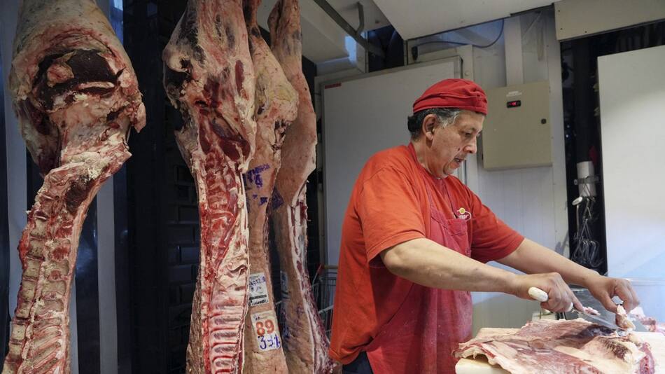 Carne; carnicería. Foto: NA (Marcelo Capece)