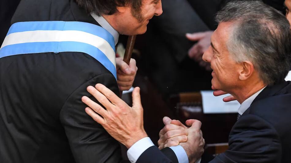 Javier Milei y Mauricio Macri. Foto: NA