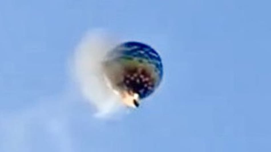 Accidente de globo aerostático en Brasil. Foto: Captura de video.