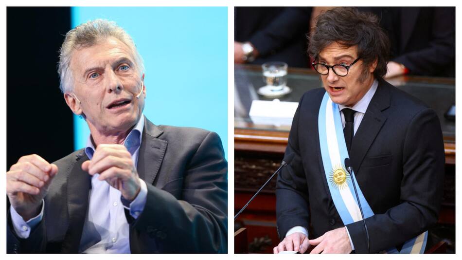 Mauricio Macri; Javier Milei. Foto: Archivo.