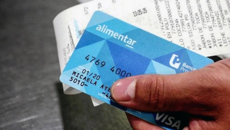 Tarjeta Alimentar. Foto: NA.