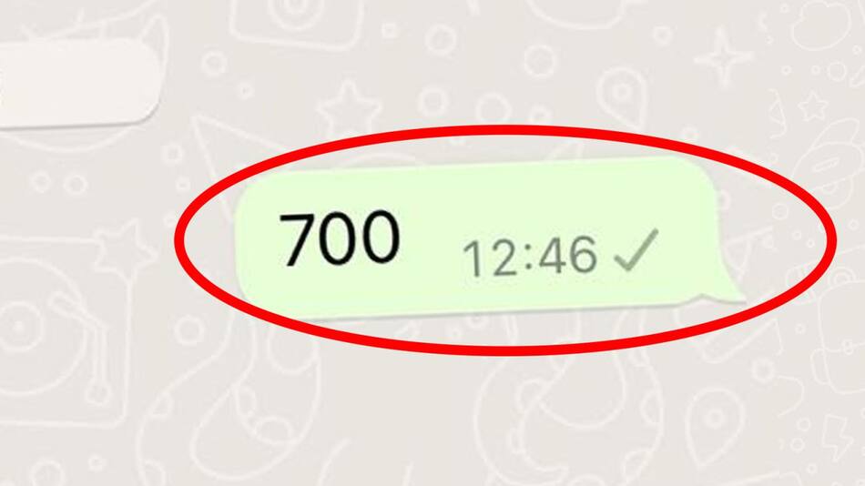 700, el "código secreto" de WhatsApp. Foto: Gentileza Crast.net.