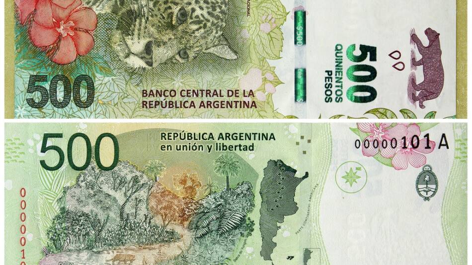 Billete de $500. Foto: NA.