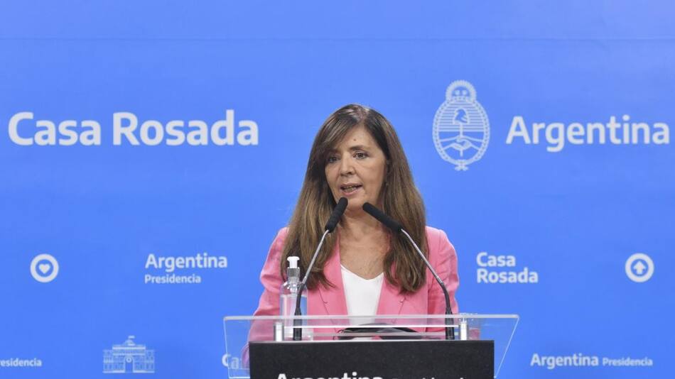 Gabriela Cerruti, portavoz del gobierno, foto prensa
