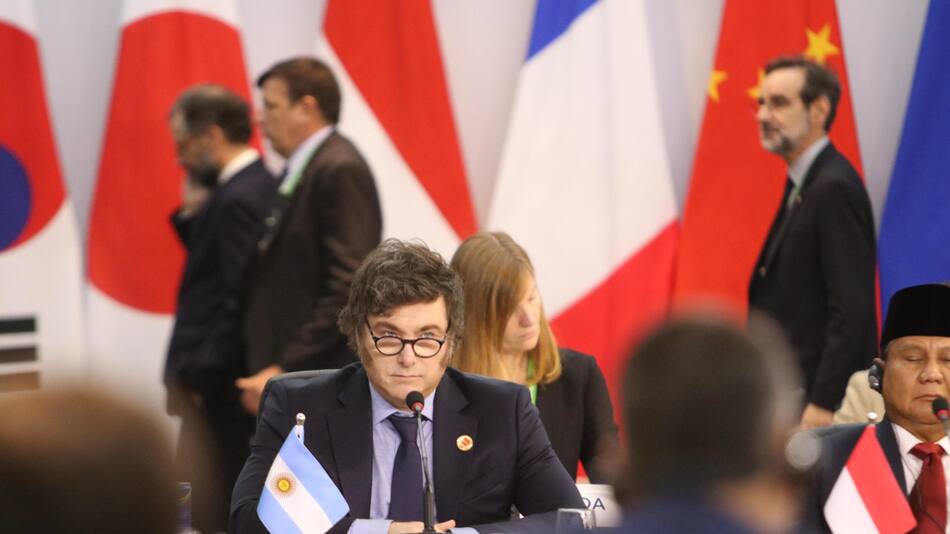 Javier Milei en la cumbre del G20. Foto: Presidencia