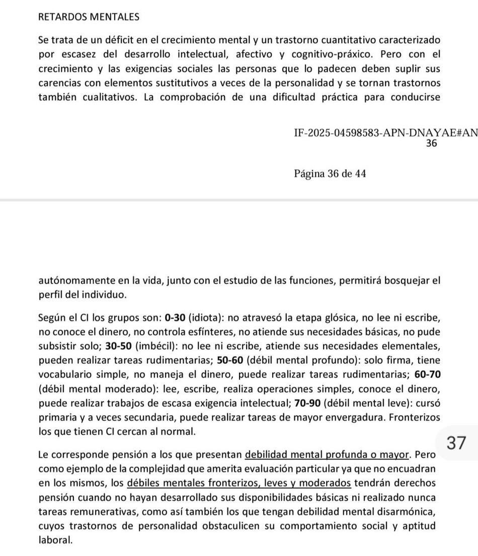 Los polémicos términos que se usaron en una resolución del Gobierno sobre discapacidad.