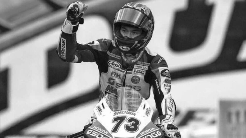Haruki Noguchi, motociclista japonés. Foto: NA.
