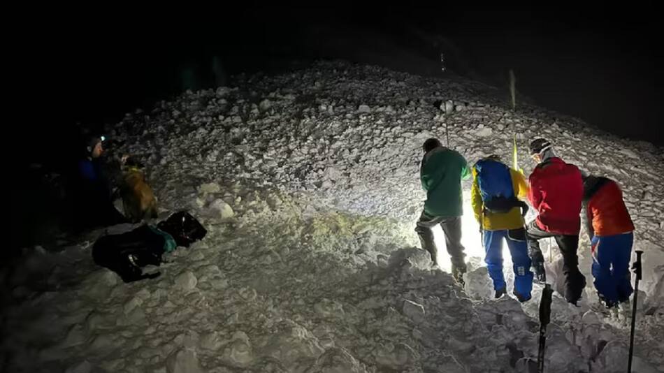 Así fue el rescate en Bariloche. Foto: gentileza Club Andino Bariloche-