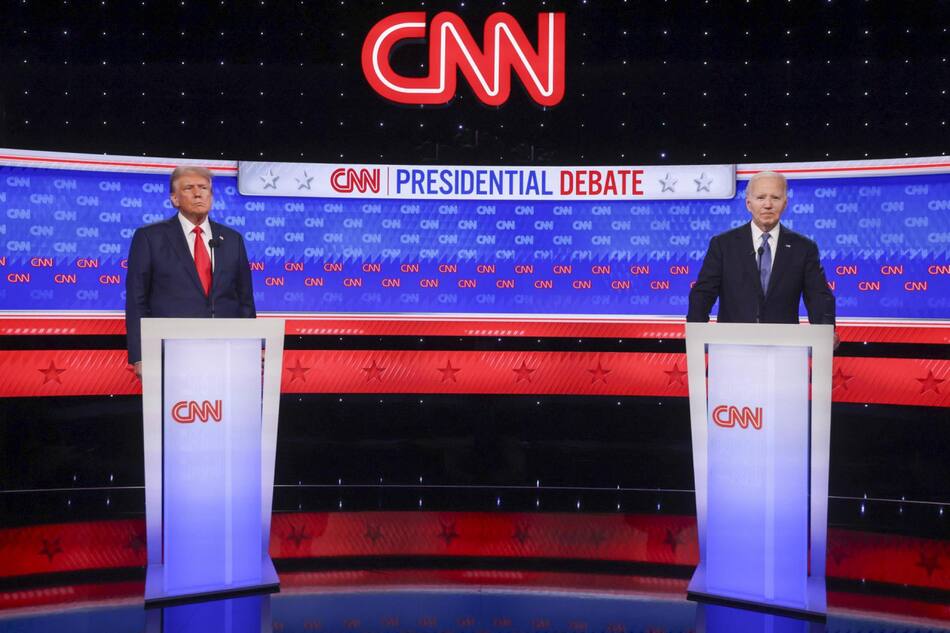 Trump y Joe Biden, debate presidencial en EEUU. Foto: EFE