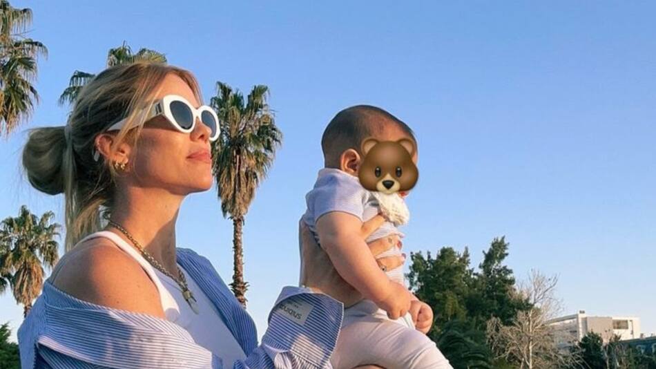 Nicole Neumann junto a su hijo Cruz. Foto: Instagram.