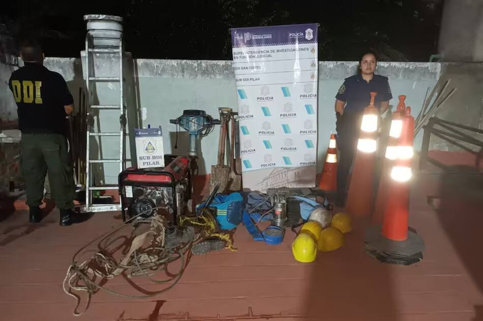 Operativo policial en Pilar. Foto: Policía
