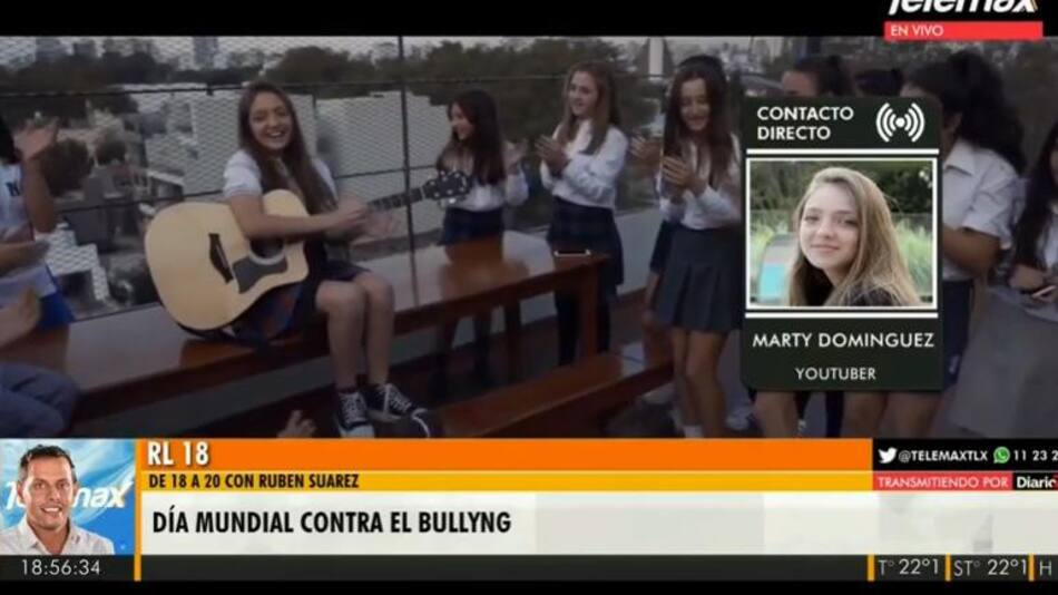 #Diamundialcontraelbullying: Marty Domínguez, la Youtuber que cura heridas con una canción, Radio Latina